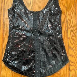Arden B Black Sequin Camisole XS